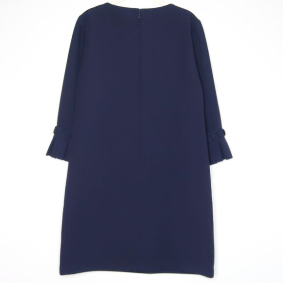Tahari ASL Womens Mini Sheath Dress Size 8 Blue Long Bell Sleeve Office‎ Formal - Picture 2 of 9